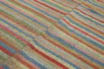 Chaput Çizgili Multi Renk Pamuk Üzerine Yün El Dokuma Kilim-216x313 - Görsel 5