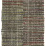 Chaput Çizgili Multi Renk Pamuk Üzerine Yün El Dokuma Kilim-192x230