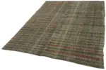 Chaput Çizgili Multi Renk Pamuk Üzerine Yün El Dokuma Kilim-192x230 - Görsel 3
