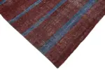 Chaput Çizgili Multi Renk Pamuk Üzerine Yün El Dokuma Kilim-183x250 - Görsel 4
