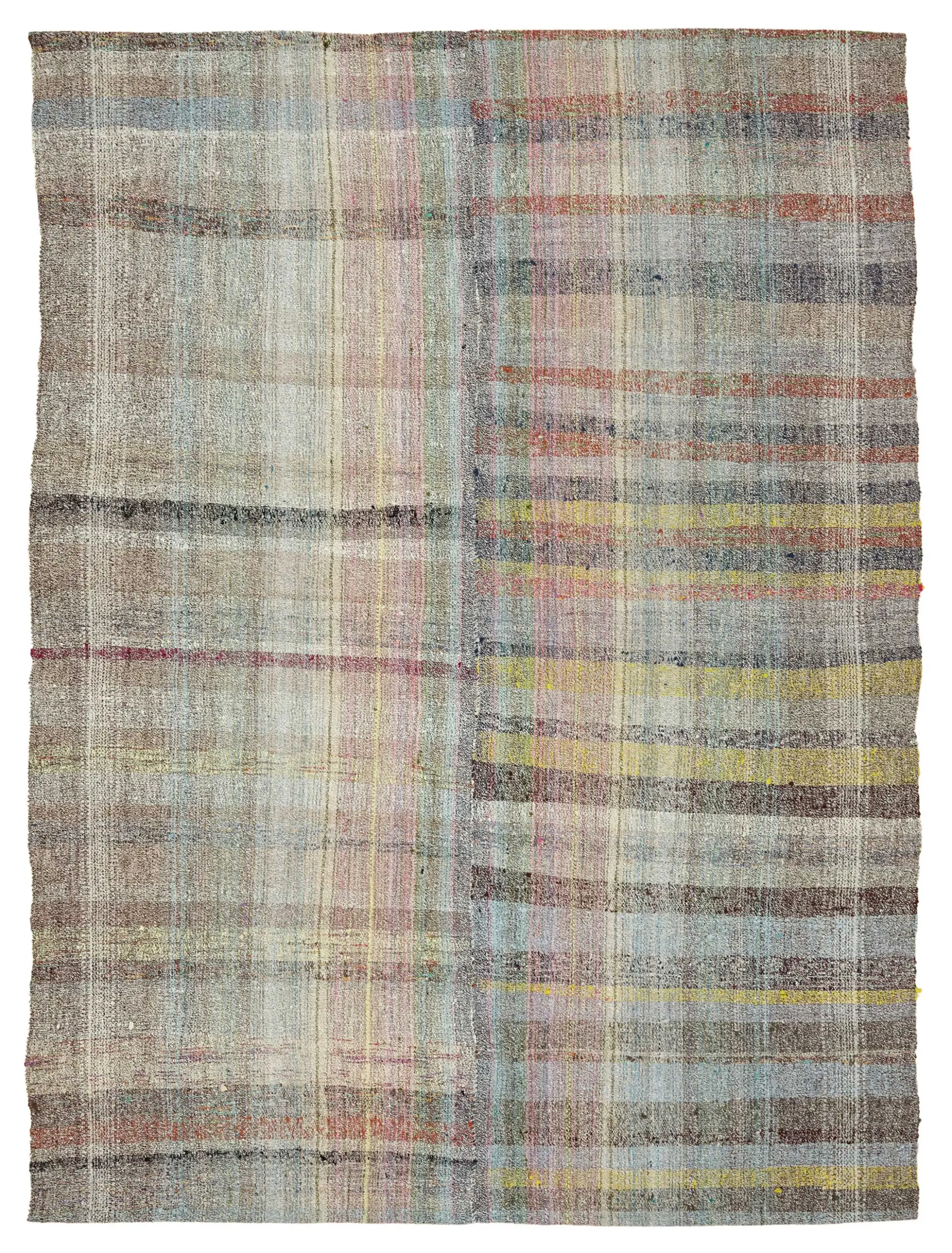 Rc_47262_0_Multicolor_Oriental_Kilim_Rugs Chaput Çizgili Multi Renk Pamuk Üzerine Yün El Dokuma Kilim-182x251 - Görsel 1