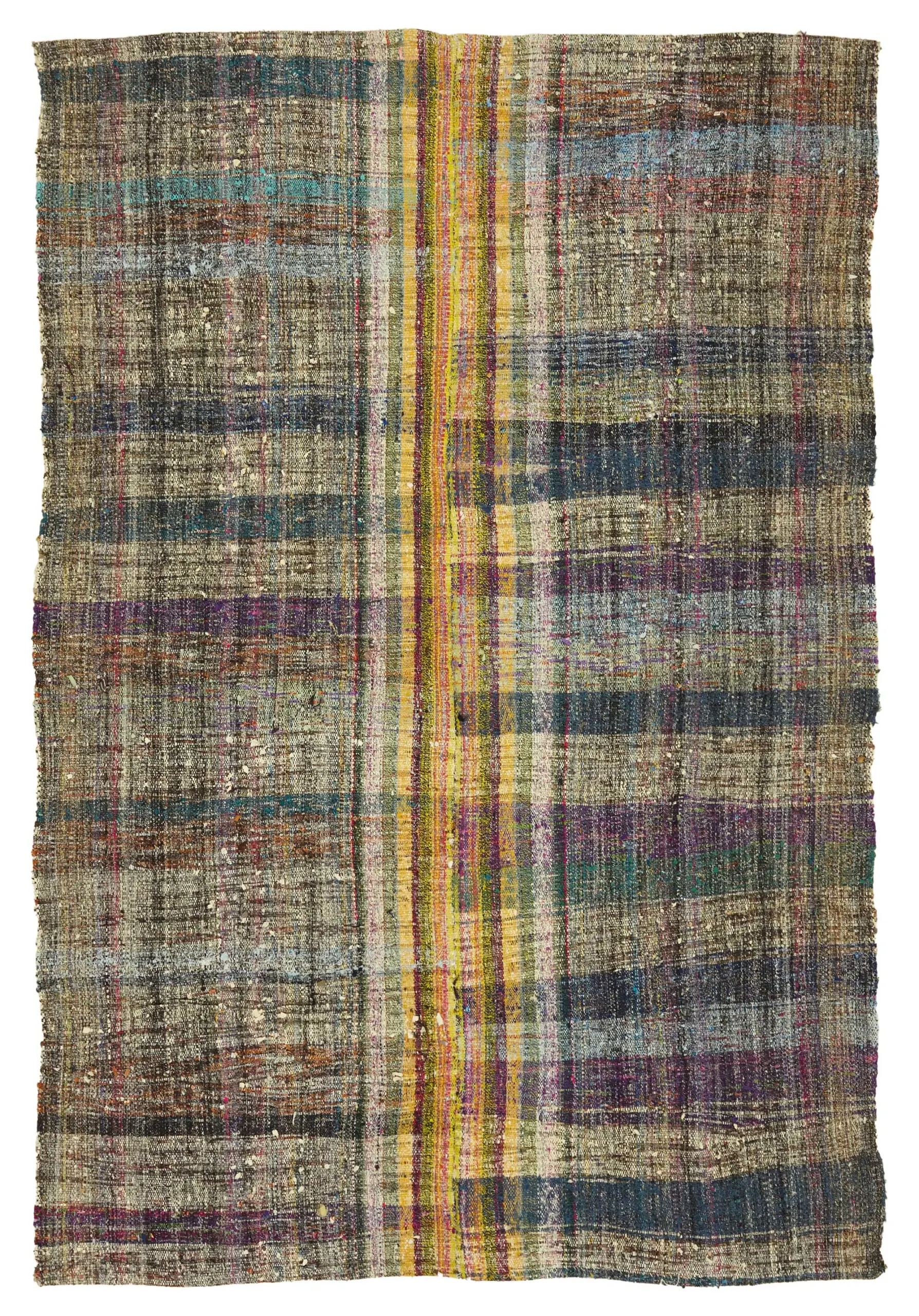 Rc_47263_0_Multicolor_Oriental_Kilim_Rugs Chaput Çizgili Multi Renk Pamuk Üzerine Yün El Dokuma Kilim-180x265 - Görsel 1