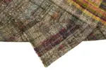 Chaput Çizgili Multi Renk Pamuk Üzerine Yün El Dokuma Kilim-180x265 - Görsel 6