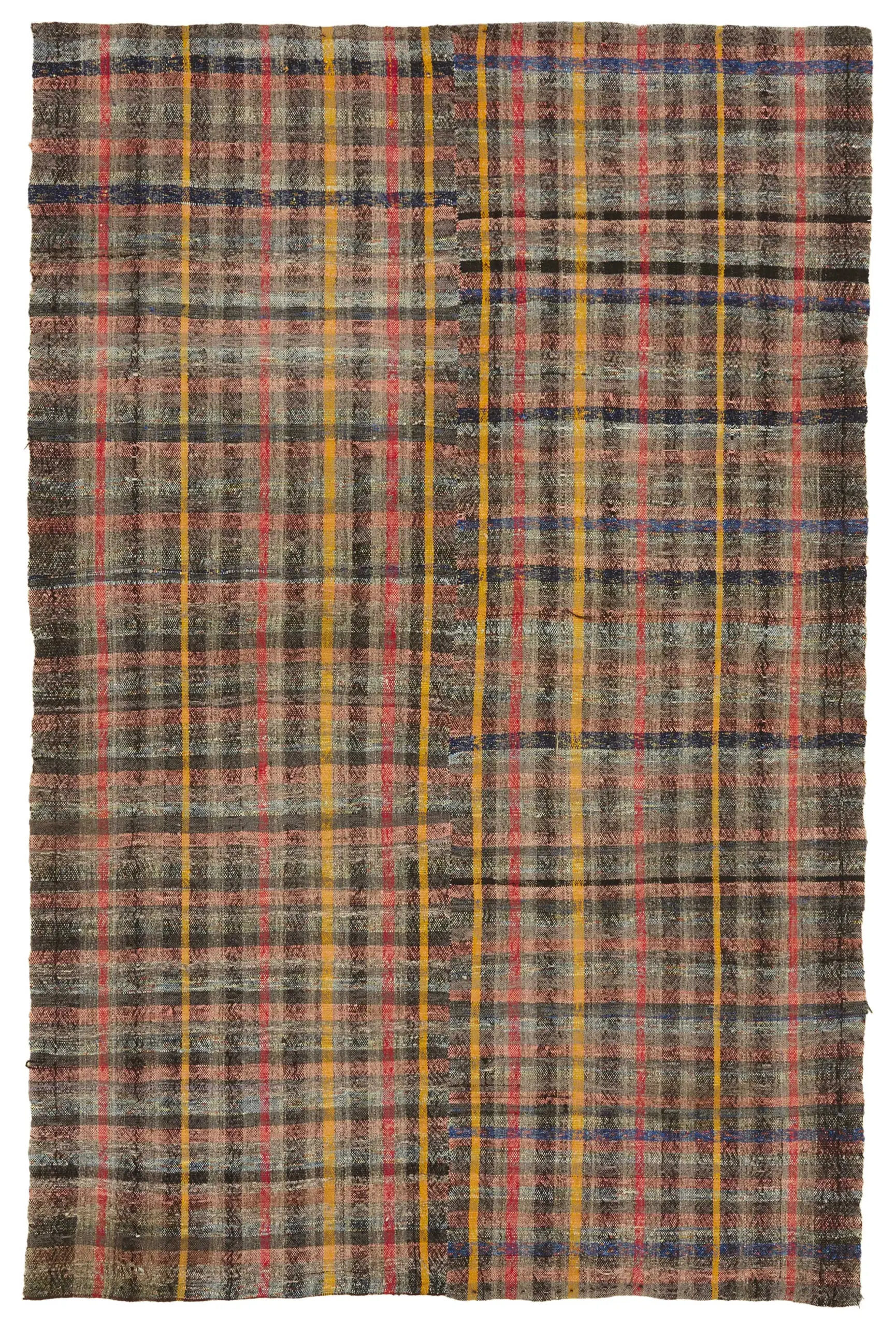 Rc_47266_0_Multicolor_Oriental_Kilim_Rugs Chaput Çizgili Multi Renk Pamuk Üzerine Yün El Dokuma Kilim-179x277 - Görsel 1