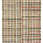 Chaput Çizgili Multi Renk Pamuk Üzerine Yün El Dokuma Kilim-170x296