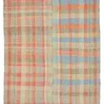 Chaput Çizgili Multi Renk Pamuk Üzerine Yün El Dokuma Kilim-192x257