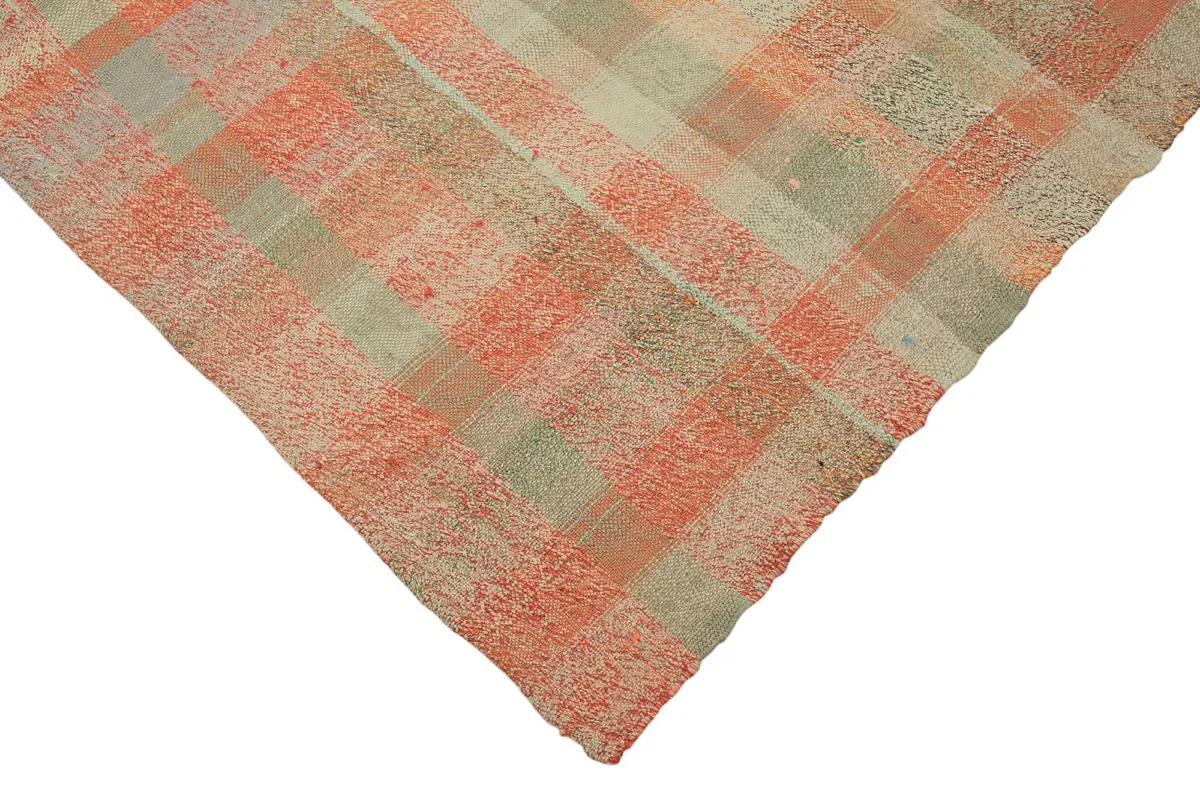 Chaput Çizgili Multi Renk Pamuk Üzerine Yün El Dokuma Kilim-192x257 - Görsel 4