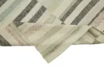 Chaput Çizgili Multi Renk Pamuk Üzerine Yün El Dokuma Kilim-188x306 - Görsel 6