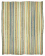 Chaput Çizgili Multi Renk Pamuk Üzerine Yün El Dokuma Kilim-174x223