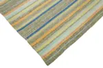 Chaput Çizgili Multi Renk Pamuk Üzerine Yün El Dokuma Kilim-174x223 - Görsel 4