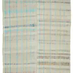 Chaput Çizgili Multi Renk Pamuk Üzerine Yün El Dokuma Kilim-181x267