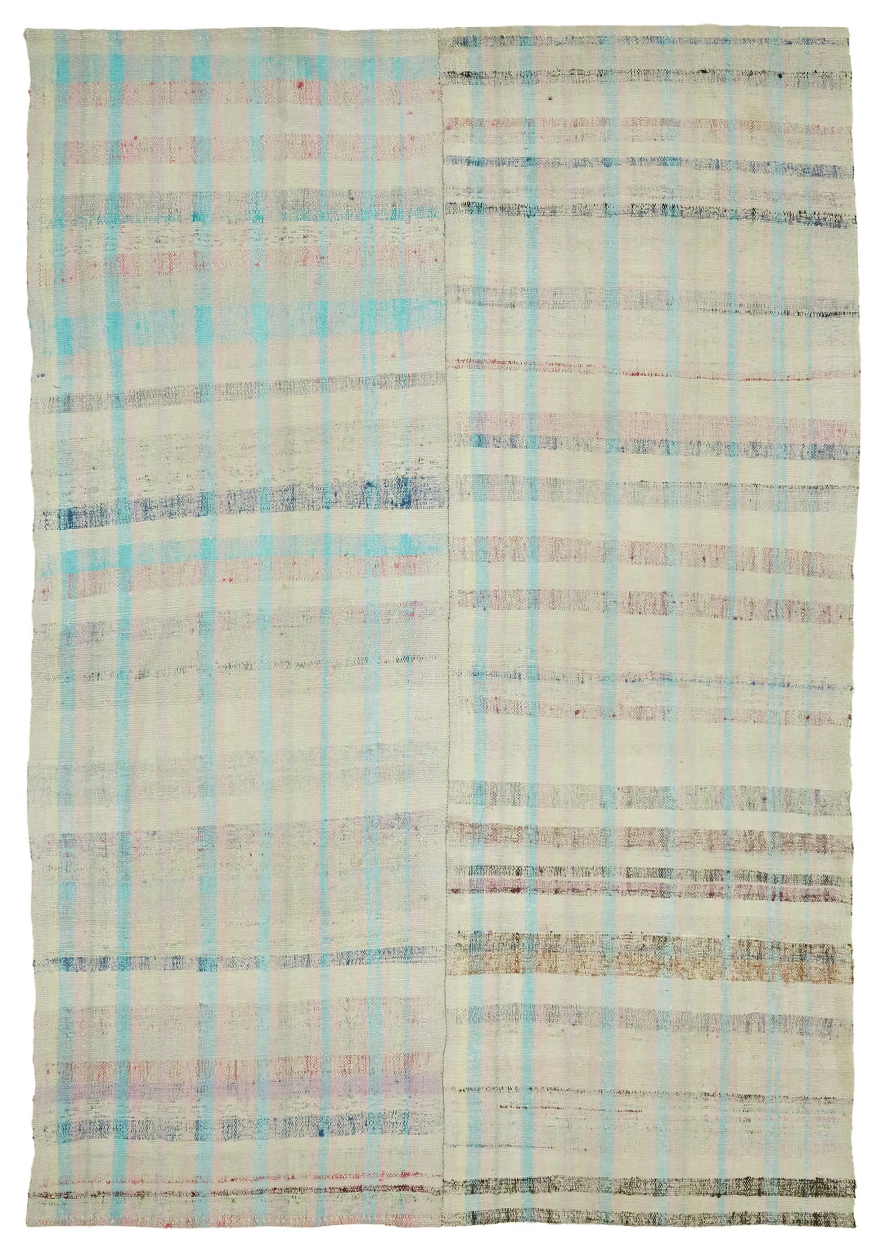 Rc_47274_0_Multicolor_Oriental_Kilim_Rugs Chaput Çizgili Multi Renk Pamuk Üzerine Yün El Dokuma Kilim-181x267 - Görsel 1