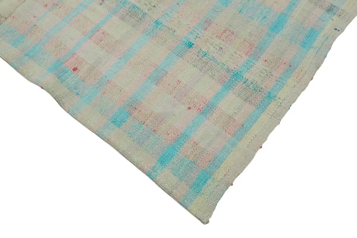 Chaput Çizgili Multi Renk Pamuk Üzerine Yün El Dokuma Kilim-181x267 - Görsel 4