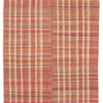 Chaput Çizgili Multi Renk Pamuk Üzerine Yün El Dokuma Kilim-168x312