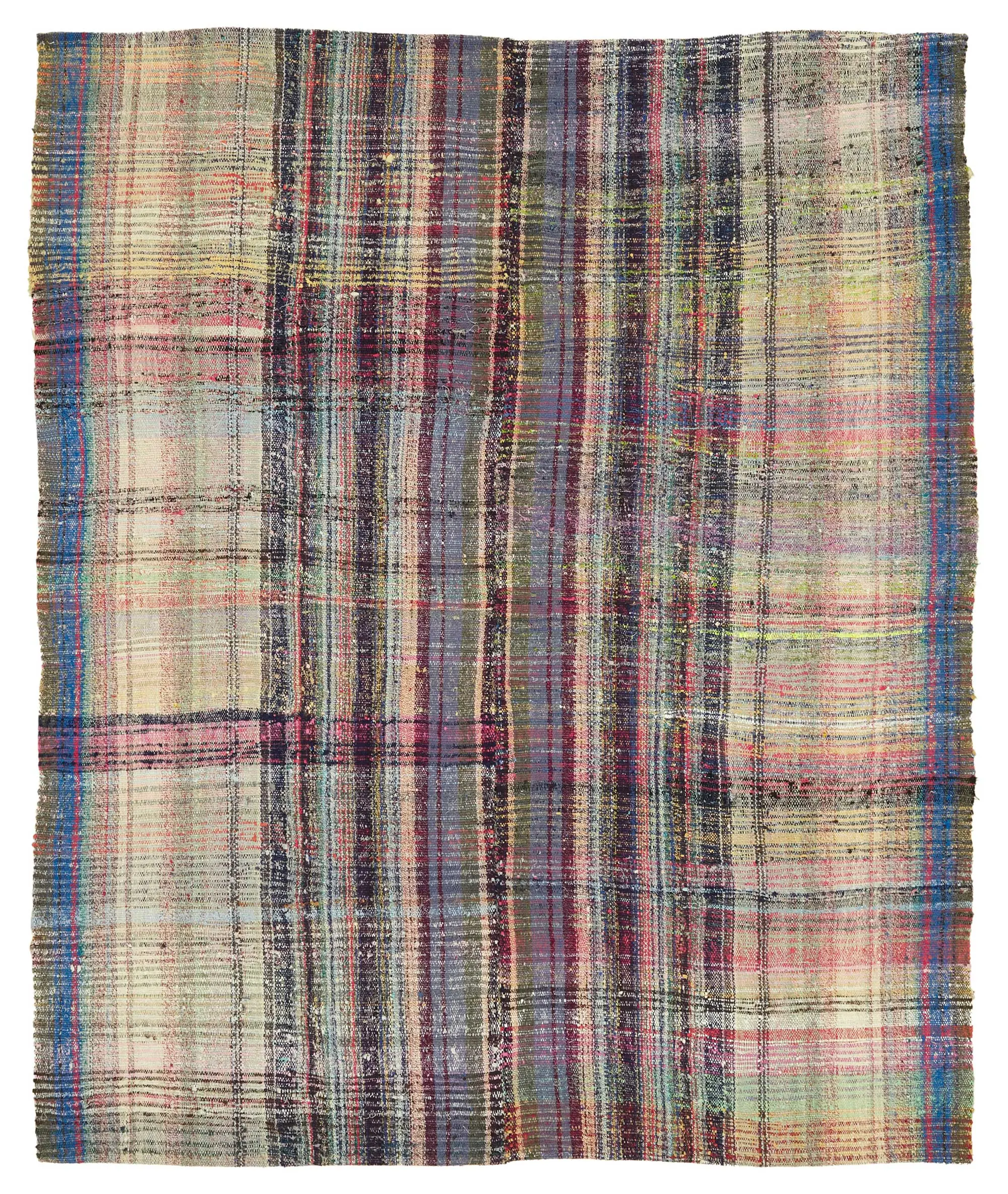 Rc_47278_0_Multicolor_Oriental_Kilim_Rugs Chaput Çizgili Multi Renk Pamuk Üzerine Yün El Dokuma Kilim-197x238 - Görsel 1