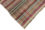 Chaput Çizgili Multi Renk Pamuk Üzerine Yün El Dokuma Kilim-170x246 - Görsel 4
