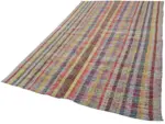 Chaput Çizgili Multi Renk Pamuk Üzerine Yün El Dokuma Kilim-178x274 - Görsel 3