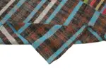 Chaput Çizgili Multi Renk Pamuk Üzerine Yün El Dokuma Kilim-189x328 - Görsel 6