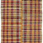 Chaput Çizgili Multi Renk Pamuk Üzerine Yün El Dokuma Kilim-173x233