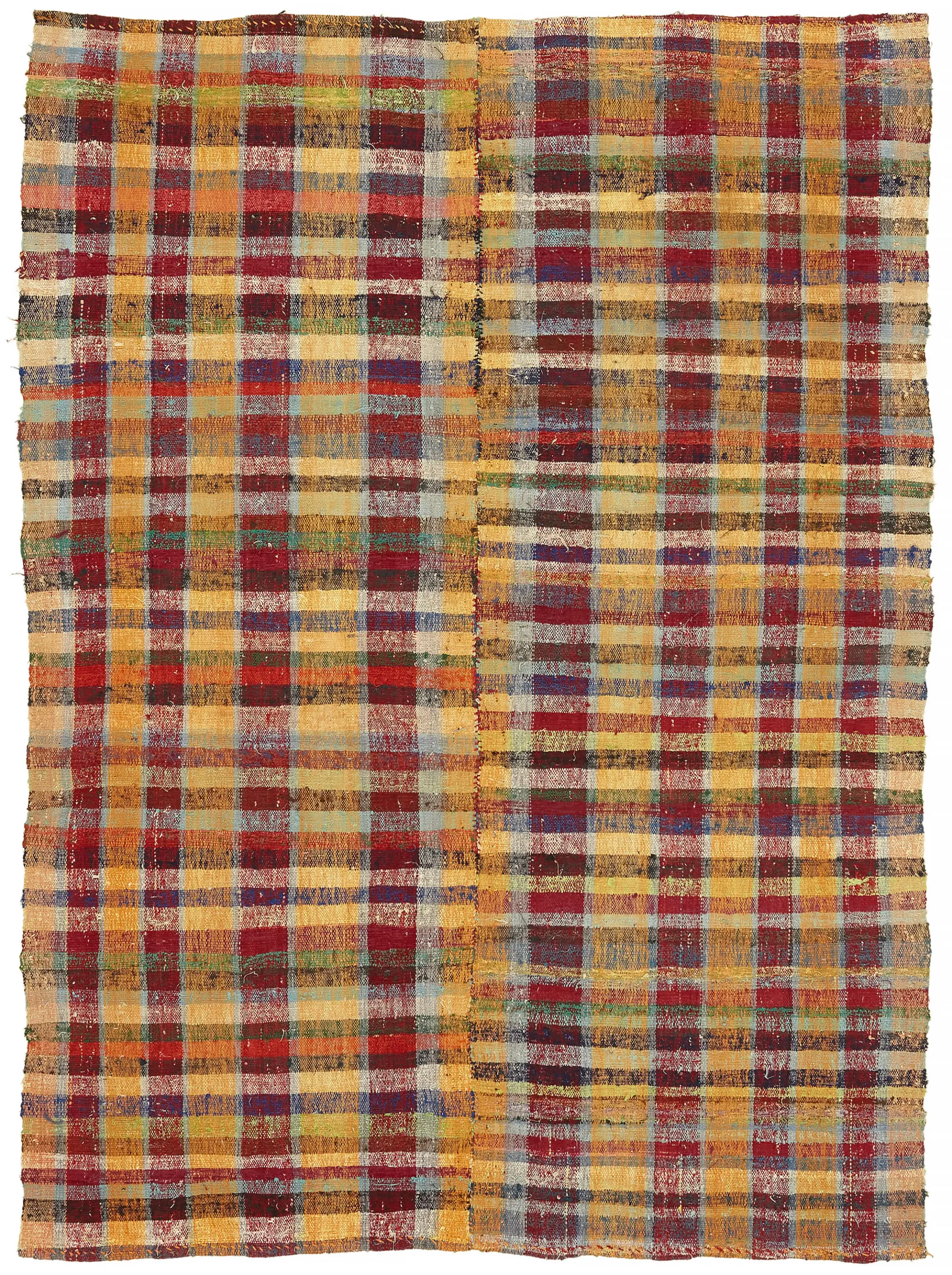 Rc_47286_0_Multicolor_Oriental_Kilim_Rugs Chaput Çizgili Multi Renk Pamuk Üzerine Yün El Dokuma Kilim-173x233 - Görsel 1