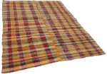 Chaput Çizgili Multi Renk Pamuk Üzerine Yün El Dokuma Kilim-173x233 - Görsel 2
