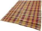 Chaput Çizgili Multi Renk Pamuk Üzerine Yün El Dokuma Kilim-173x233 - Görsel 3