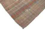 Chaput Çizgili Multi Renk Pamuk Üzerine Yün El Dokuma Kilim-164x237 - Görsel 4
