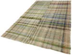 Chaput Çizgili Multi Renk Pamuk Üzerine Yün El Dokuma Kilim-183x308 - Görsel 3