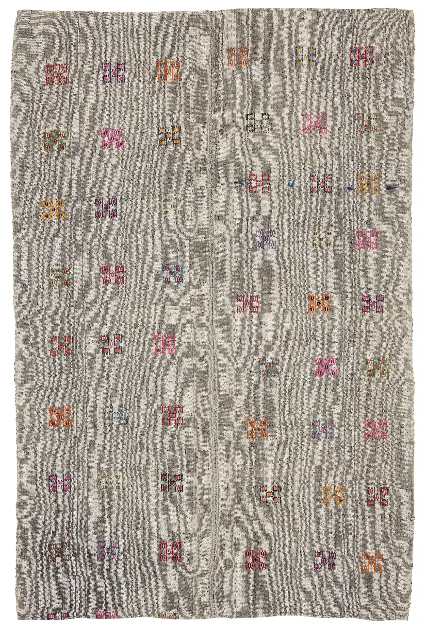 Rc_47294_0_Multicolor_Oriental_Kilim_Rugs Chaput Çizgili Multi Renk Pamuk Üzerine Yün El Dokuma Kilim-192x293 - Görsel 1