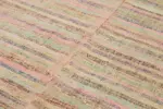 Chaput Çizgili Multi Renk Pamuk Üzerine Yün El Dokuma Kilim-186x313 - Görsel 5
