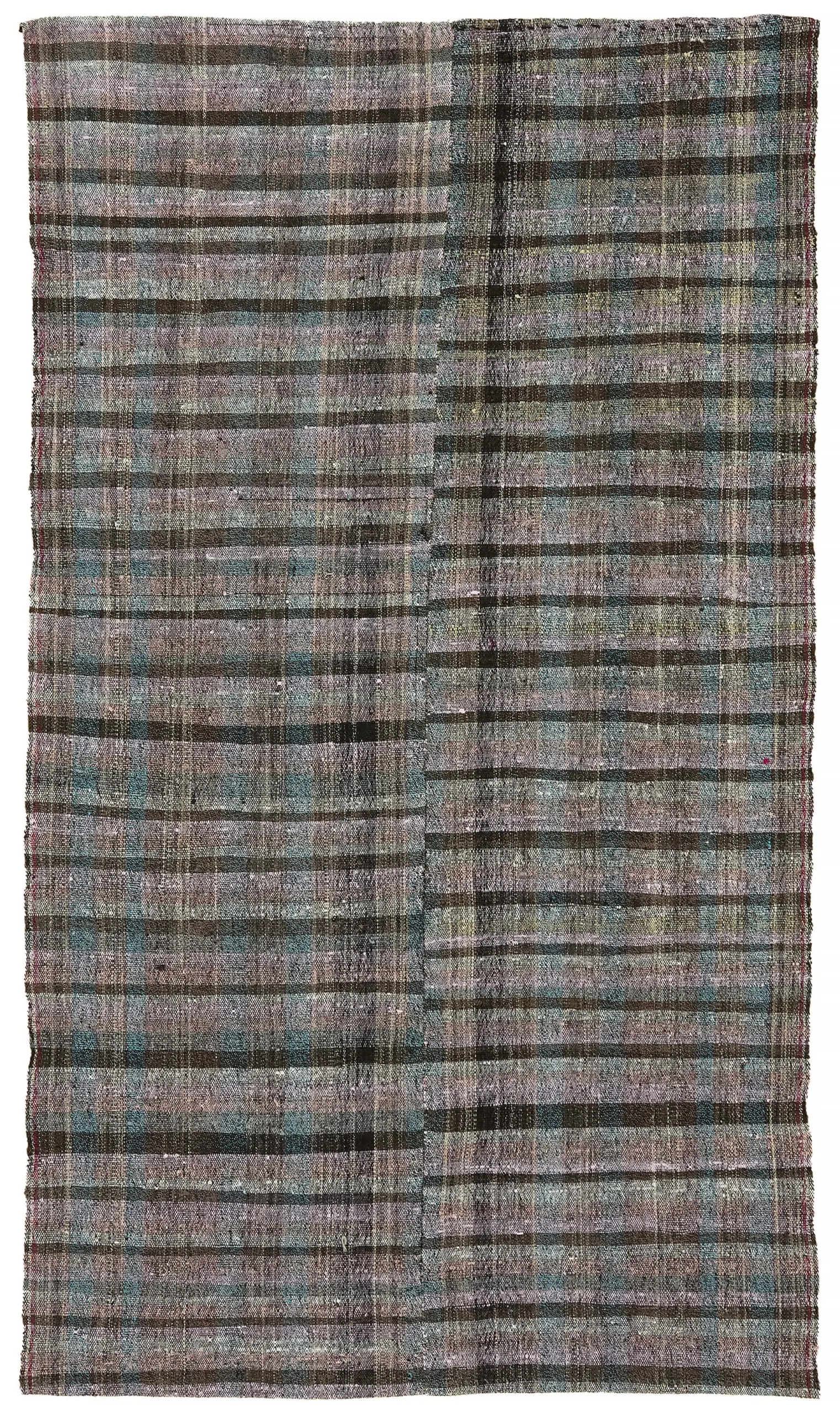 Rc_47296_0_Multicolor_Oriental_Kilim_Rugs Chaput Çizgili Multi Renk Pamuk Üzerine Yün El Dokuma Kilim-153x260 - Görsel 1