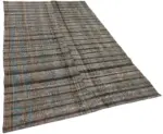 Chaput Çizgili Multi Renk Pamuk Üzerine Yün El Dokuma Kilim-153x260 - Görsel 2