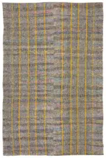 Chaput Çizgili Multi Renk Pamuk Üzerine Yün El Dokuma Kilim-180x270