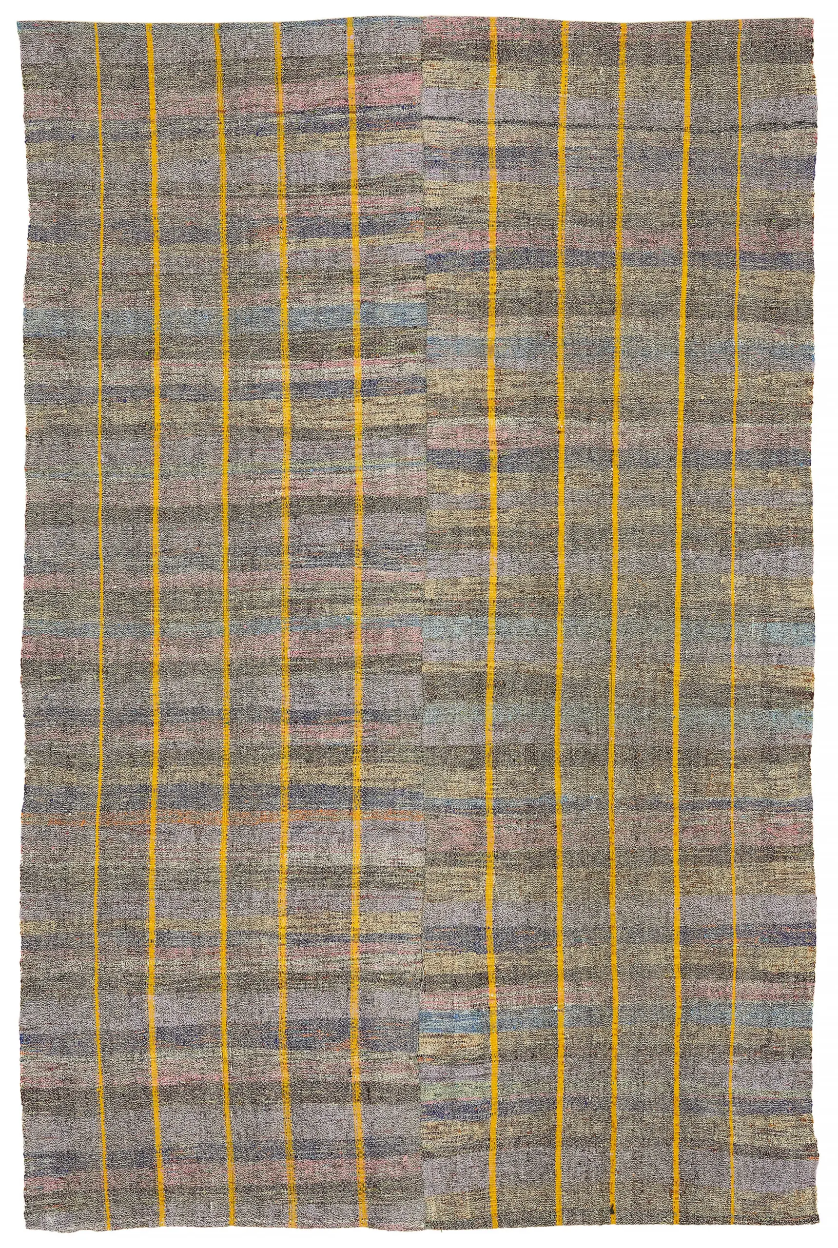 Rc_47298_0_Multicolor_Oriental_Kilim_Rugs Chaput Çizgili Multi Renk Pamuk Üzerine Yün El Dokuma Kilim-180x270 - Görsel 1