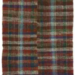 Chaput Çizgili Multi Renk Pamuk Üzerine Yün El Dokuma Kilim-200x247