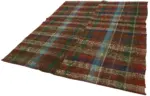 Chaput Çizgili Multi Renk Pamuk Üzerine Yün El Dokuma Kilim-200x247 - Görsel 3