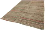 Chaput Çizgili Multi Renk Pamuk Üzerine Yün El Dokuma Kilim-213x290 - Görsel 3