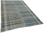 Chaput Çizgili Multi Renk Pamuk Üzerine Yün El Dokuma Kilim-171x268 - Görsel 2