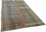 Chaput Çizgili Multi Renk Pamuk Üzerine Yün El Dokuma Kilim-176x305 - Görsel 2
