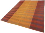 Chaput Çizgili Multi Renk Pamuk Üzerine Yün El Dokuma Kilim-192x275 - Görsel 3