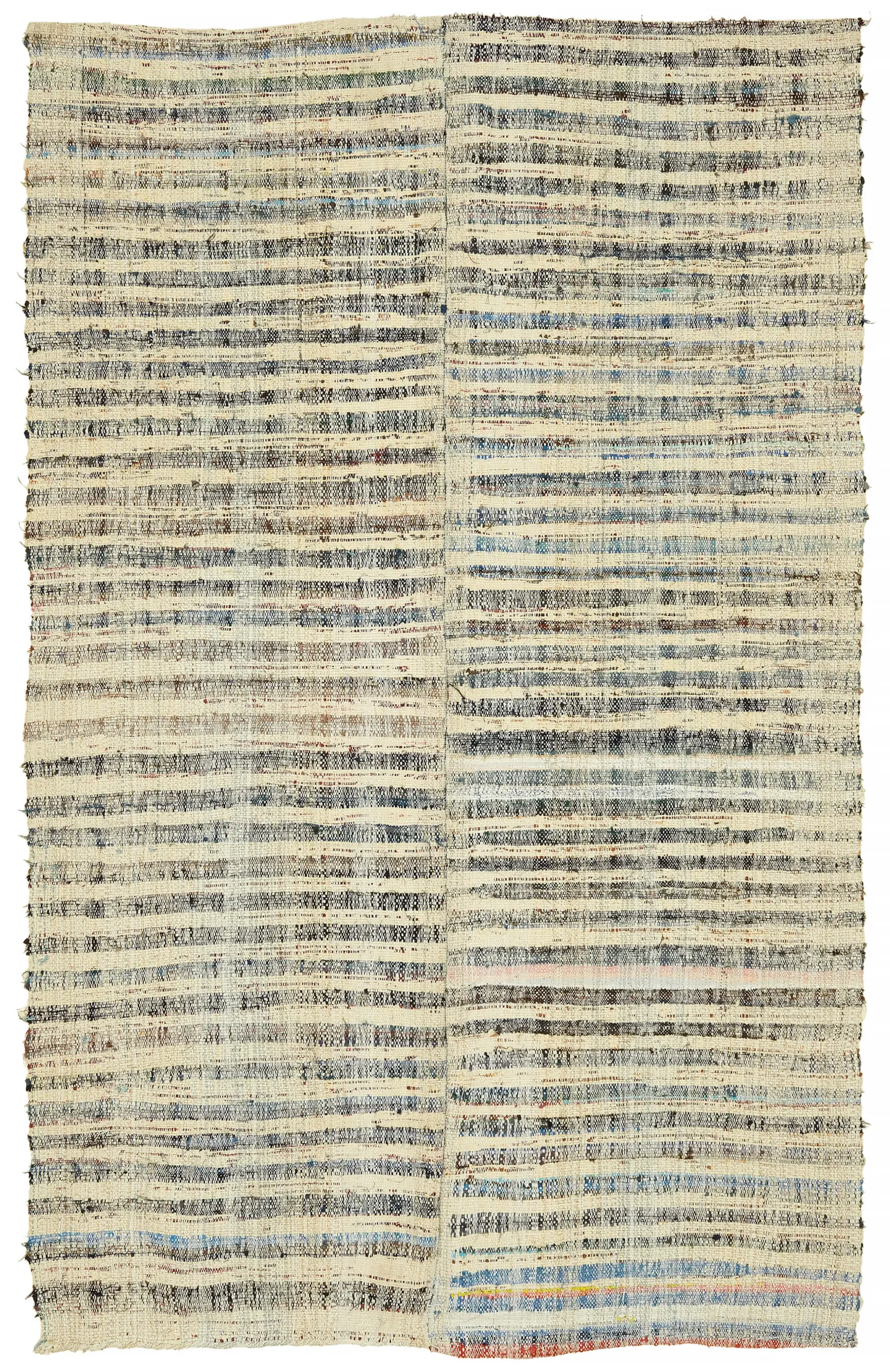 Rc_47313_0_Multicolor_Oriental_Kilim_Rugs Chaput Çizgili Multi Renk Pamuk Üzerine Yün El Dokuma Kilim-163x265 - Görsel 1