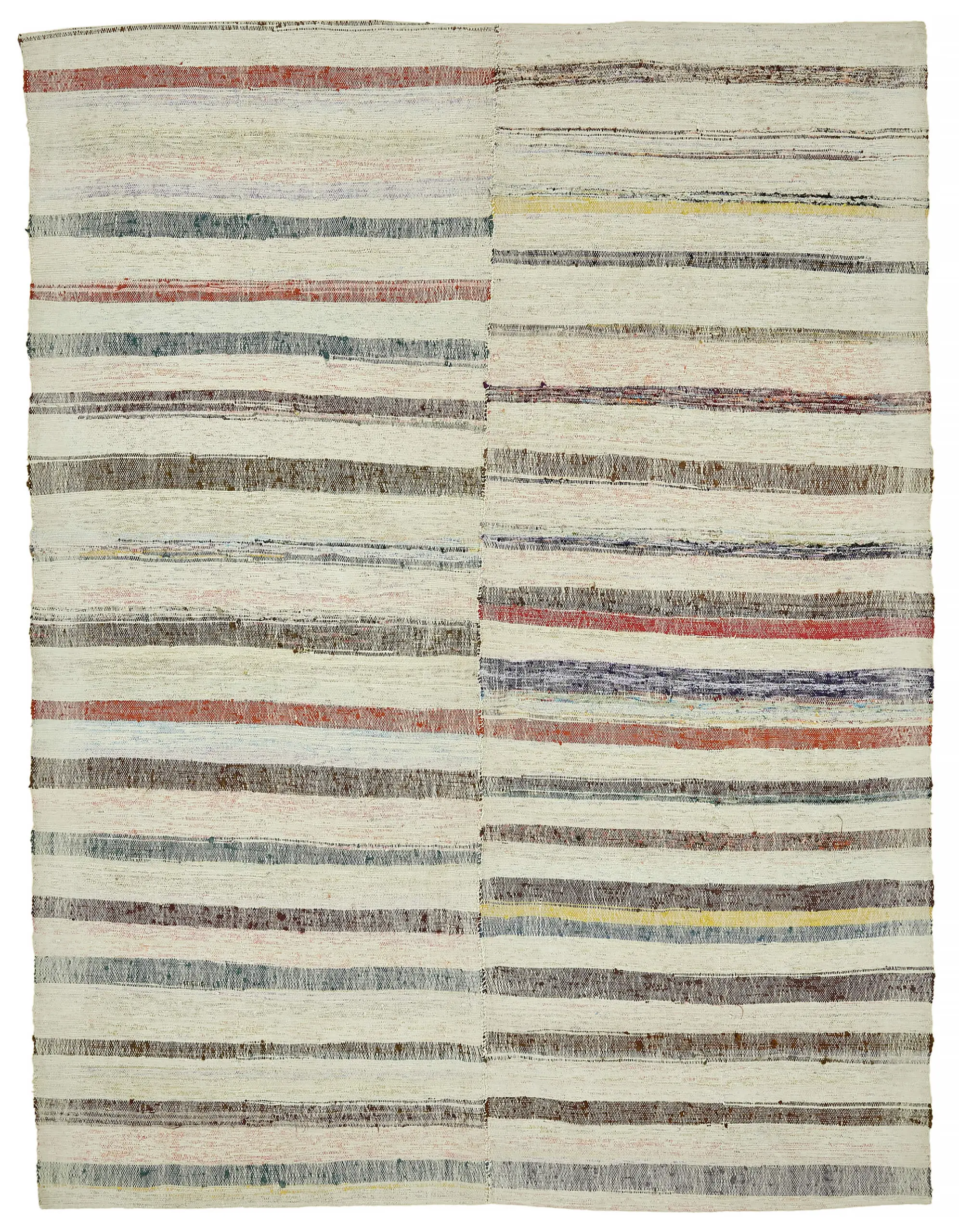 Rc_47314_0_Multicolor_Oriental_Kilim_Rugs Chaput Çizgili Multi Renk Pamuk Üzerine Yün El Dokuma Kilim-190x244 - Görsel 1