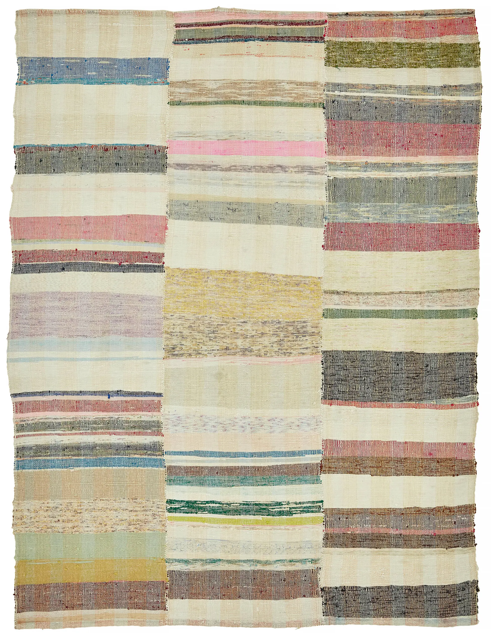 Rc_47315_0_Multicolor_Oriental_Kilim_Rugs Chaput Çizgili Multi Renk Pamuk Üzerine Yün El Dokuma Kilim-210x279 - Görsel 1