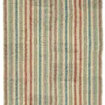 Chaput Çizgili Multi Renk Pamuk Üzerine Yün El Dokuma Kilim-181x288