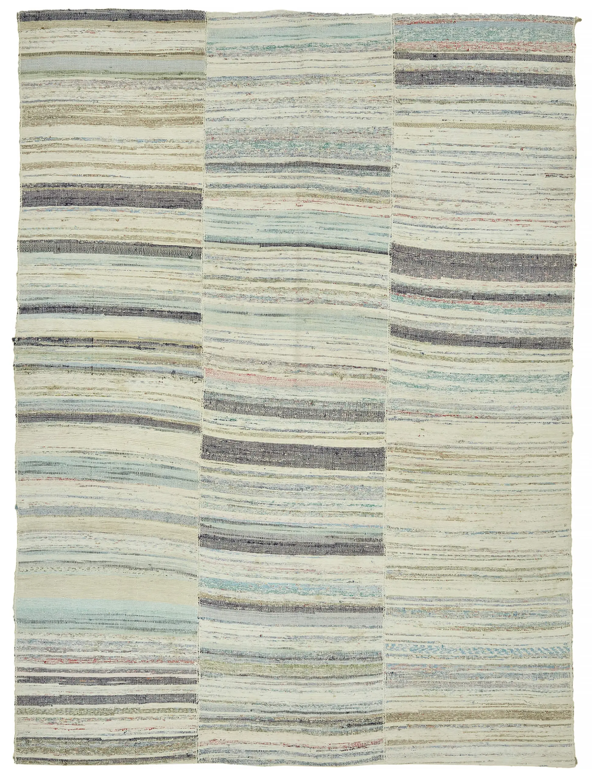 Rc_47318_0_Multicolor_Oriental_Kilim_Rugs Chaput Çizgili Multi Renk Pamuk Üzerine Yün El Dokuma Kilim-184x250 - Görsel 1