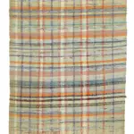 Chaput Çizgili Multi Renk Pamuk Üzerine Yün El Dokuma Kilim-111x442