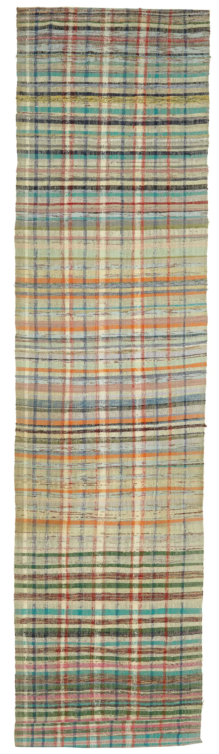 Rc_47322_0_Multicolor_Oriental_Kilim_Rugs Chaput Çizgili Multi Renk Pamuk Üzerine Yün El Dokuma Kilim-111x442 - Görsel 1