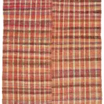 Chaput Çizgili Multi Renk Pamuk Üzerine Yün El Dokuma Kilim-212x246