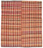 Chaput Çizgili Multi Renk Pamuk Üzerine Yün El Dokuma Kilim-212x246