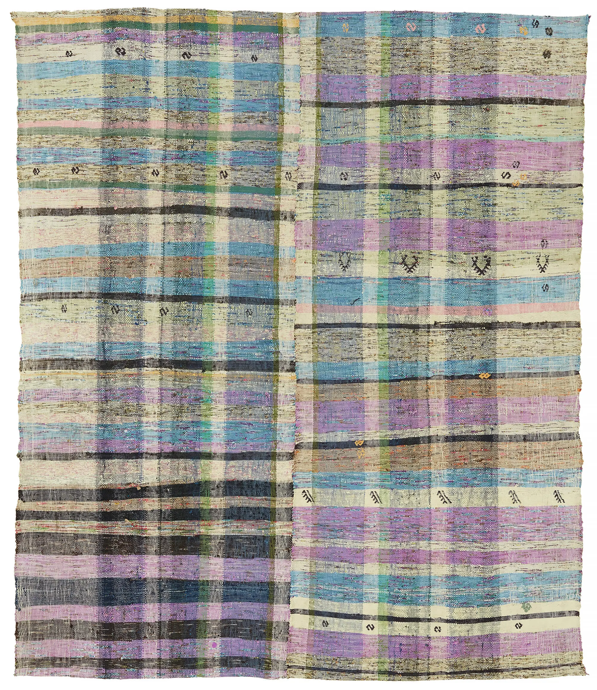 Rc_47325_0_Multicolor_Oriental_Kilim_Rugs Chaput Çizgili Multi Renk Pamuk Üzerine Yün El Dokuma Kilim-237x277 - Görsel 1